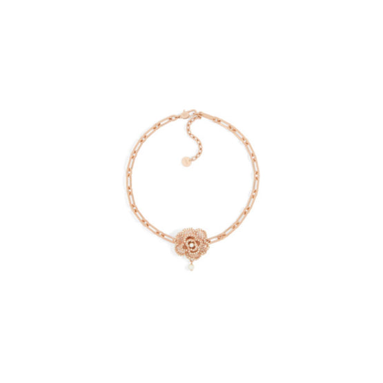 N3484WOMRSD10W - Lumière De Rose Necklace - 10W Pink Gold/White
