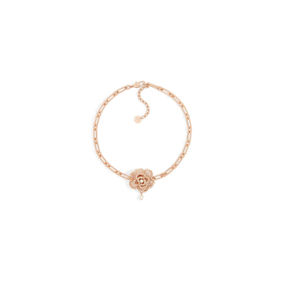 N3484WOMRSD10W - Lumière De Rose Necklace - 10W Pink Gold/White