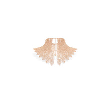 N3501WOMRSD10W - D-Ornemental Plastron Necklace - 10W Pink Gold/White