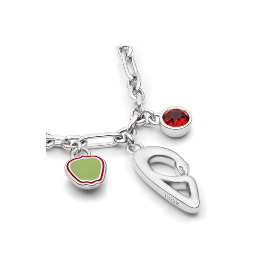 N4013HOMMTD013 - Men's Necklace - 013 Palladium/Red