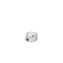 R2572HOMSTD992 - Dior Black Star Ring - 992 St Silver / Black