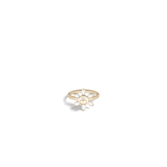 R2616WOMCYD03S - Bloom In Dior Ring - 03S Gold/Silver Shade