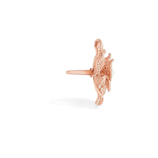 R2640WOMRSD10W - Lumière De Rose Ring - 10W Pink Gold/White