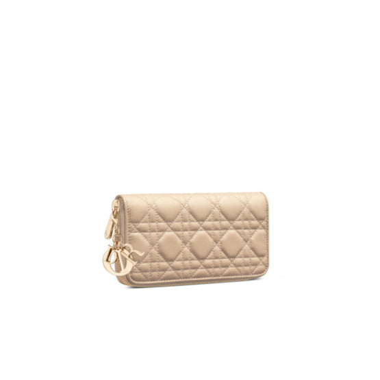 S0007ONMJM116 - Lady Dior Voyageur Wallet - 116 Sable