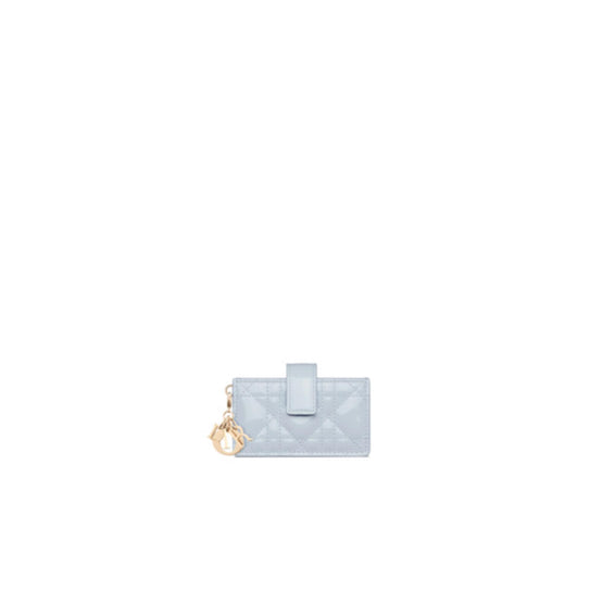 S0074OVRBM26Z - Lady Dior Jasmine Card Holder - 26Z New Blue Chemise