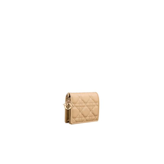 S0178ONMJM55U - Mini Lady Dior Gardenia Wallet - 55U Bisquit