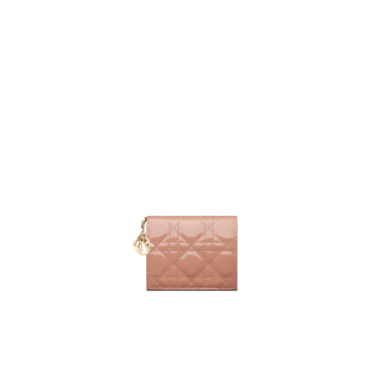 S0178OVRBM49P - Mini Lady Dior Gardenia Wallet - 49P Rose De Vent