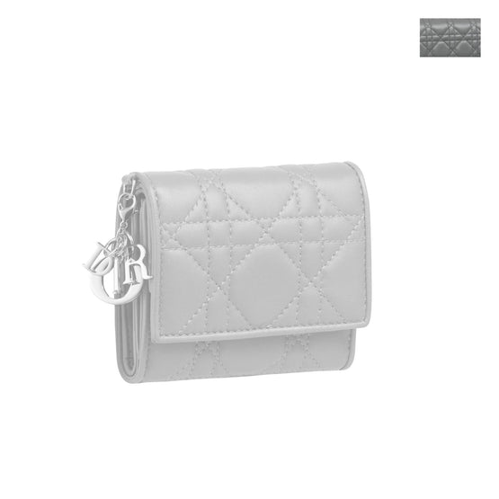 S0181ONMJM41G - Lady Dior Lotus Wallet - M41G Grey Stone
