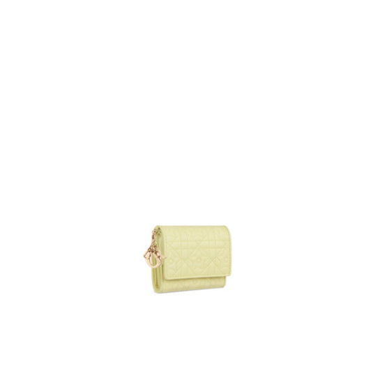 S0181ONTXM222 - Dior Lucky Lady Dior Lotus Wallet - 222 Jaune Pale