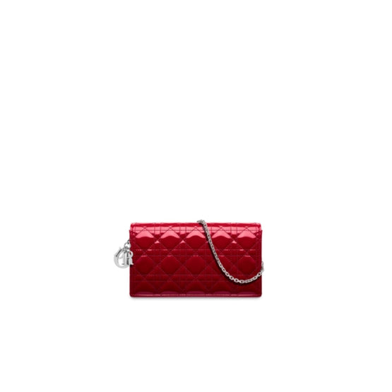 S0204PVRBM323 - Lady Dior Pouch - 323 Rouge Cerise
