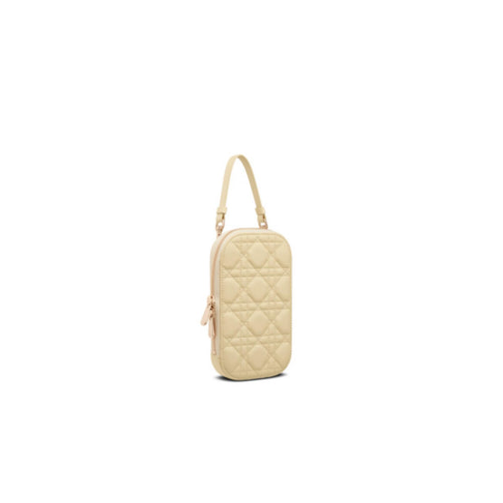 S0872ONMJM26Y - Lady Dior Call'In Dior Phone Holder - 26Y Soft Yellow