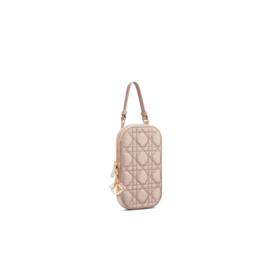 S0872OWECM10L - Lady Dior Call'In Dior Phone Holder - 10L Skin
