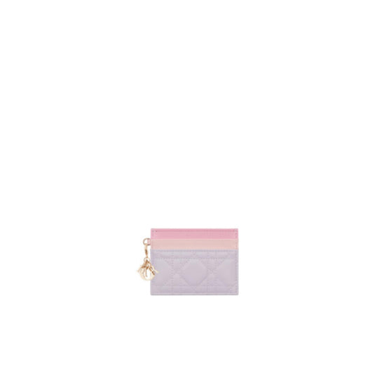 S0974OBWUM915 - Lady Dior Freesia Card Holder - 915 Lilas/Multicolor