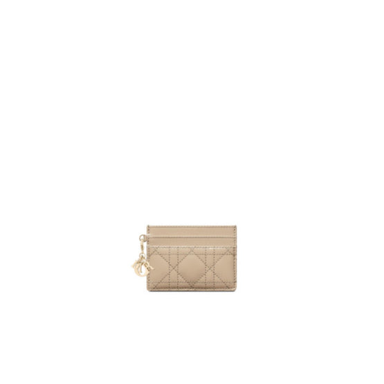 S0974OVRBM116 - Lady Dior Freesia Card Holder - 116 Sable