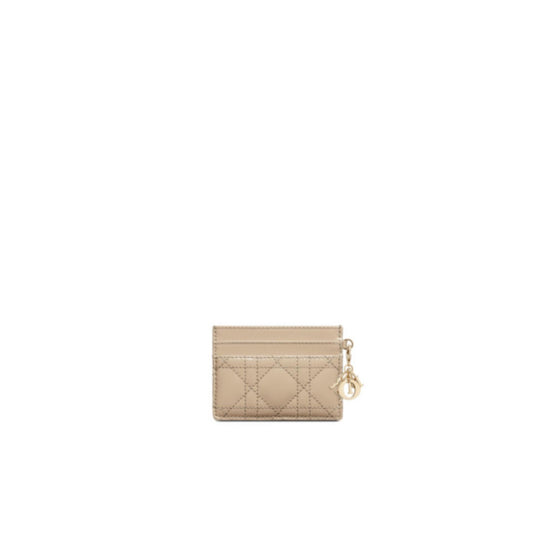 S0974OVRBM116 - Lady Dior Freesia Card Holder - 116 Sable