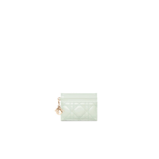 S0974OVRBM96H - Lady Dior Freesia Card Holder - 96H Candy Mint