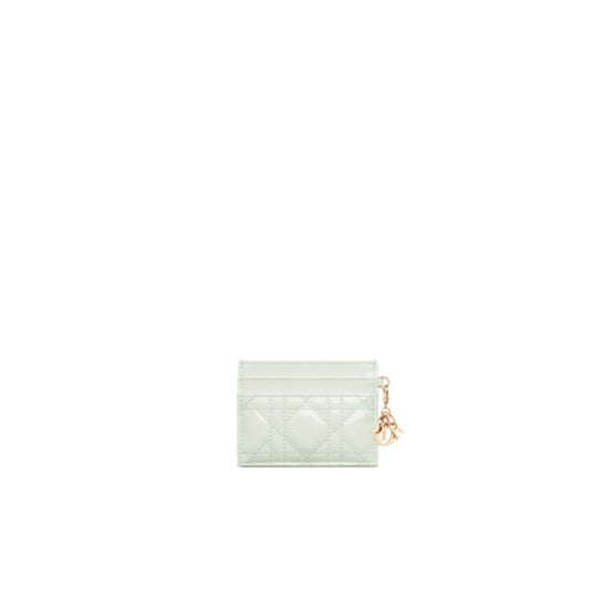 S0974OVRBM96H - Lady Dior Freesia Card Holder - 96H Candy Mint
