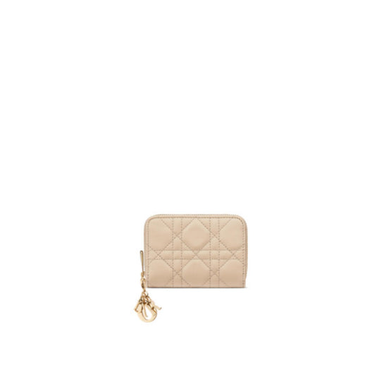 S0985ONMJM116 - Small Lady Dior Voyageur Coin Purse - 116 Sable