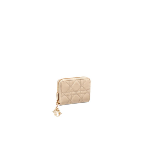S0985ONMJM116 - Small Lady Dior Voyageur Coin Purse - 116 Sable