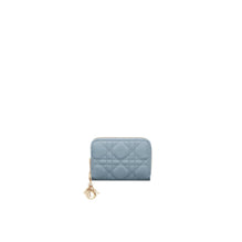 S0985ONMJM81B - Small Lady Dior Voyageur Coin Purse - 81B Cloud Blue