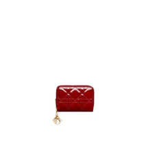 S0985OVRBM323 - Small Lady Dior Voyageur Coin Purse - 323 Rouge Cerise