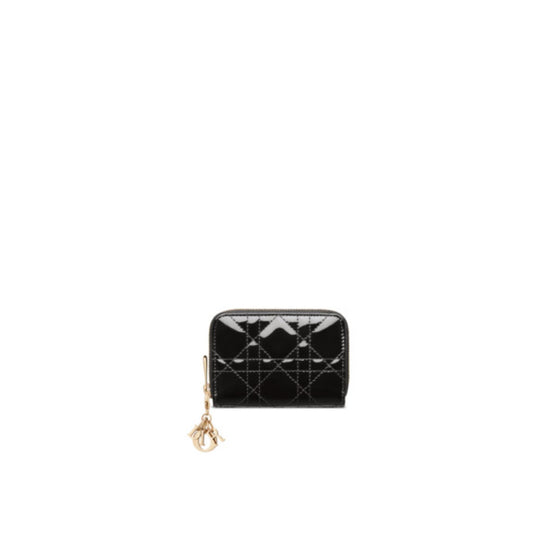 S0985OVRBM900 - Small Lady Dior Voyageur Coin Purse - 900 Noir
