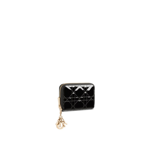 S0985OVRBM900 - Small Lady Dior Voyageur Coin Purse - 900 Noir