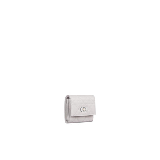 S3105PNJBM19G - Dior Jolie Hibiscus Wallet - 19G Gris Tendre