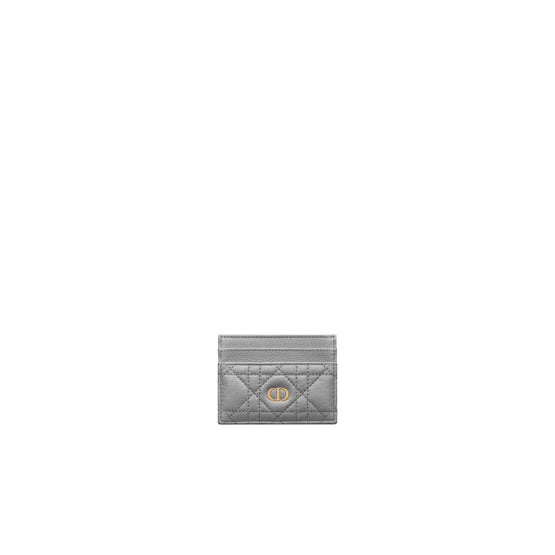 S5130UWHCM62G - Dior Caro Freesia Card Holder - 62G Gris
