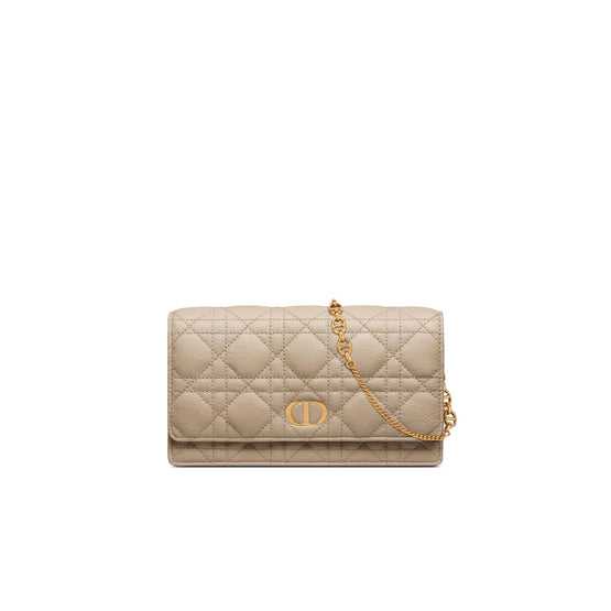 S5134UWHCM116 - Dior Caro Pouch With Chain - 116 Sable