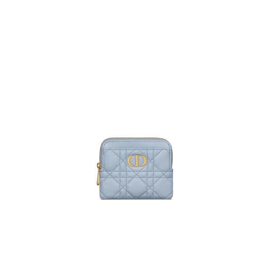 S5177UWHCM23B - Dior Caro Lavender Wallet - 23B Azur Pale