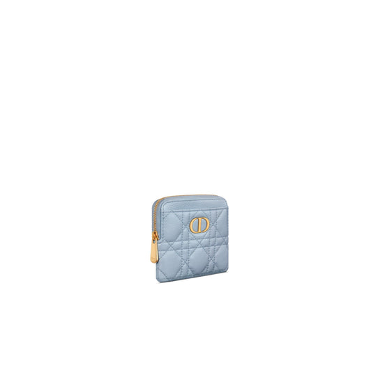 S5177UWHCM23B - Dior Caro Lavender Wallet - 23B Azur Pale