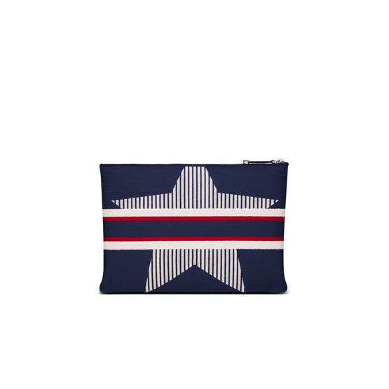 S5496VRSEM928 - Women's Diortravel Fab/Embroi Pouch - 928 Bleu/Multicolor