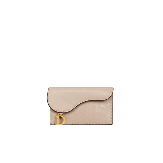 S5692CCEHM51U - Saddle Cosmos Zipped Card Holder - 51U Powder Beige