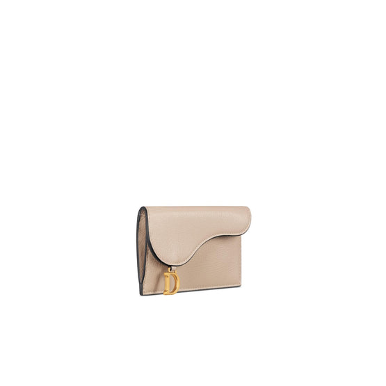 S5692CCEHM51U - Saddle Cosmos Zipped Card Holder - 51U Powder Beige