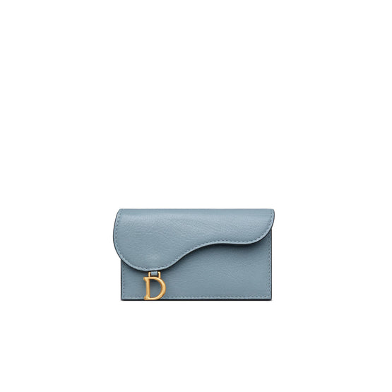 S5692CCEHM81B - Saddle Cosmos Zipped Card Holder - 81B Cloud Blue