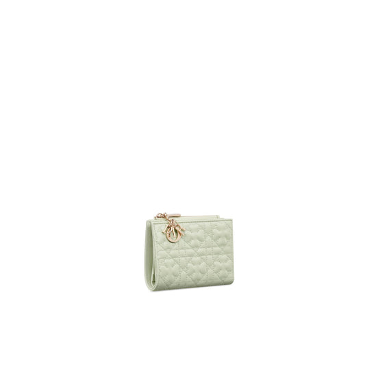 S6037OQDFM95H - Dior Lucky Lady Dior Dahlia Wallet - 95H Green Lily