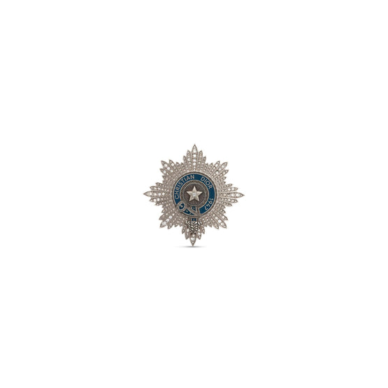 V1234HOMMTD014 - Men's Brooch - 014 Palladium/Blue