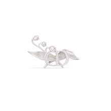 V1460HOMSTD976 - Cd Lily Of The Valley Brooch - 976 St Silver / Crystal