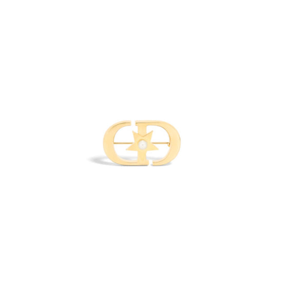 V1569WOMRSD301 - Lucky 30 Montaigne Brooch - 301 Gold/White