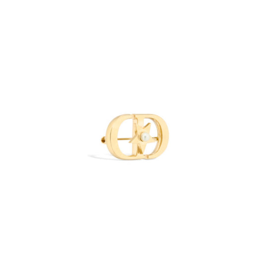 V1569WOMRSD301 - Lucky 30 Montaigne Brooch - 301 Gold/White