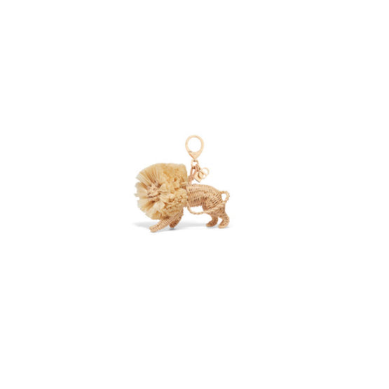V1621WOMMWD208 - Dioriviera Toile De Jouy Sauvage Lion Bag Charm - 208 Gold/Beige