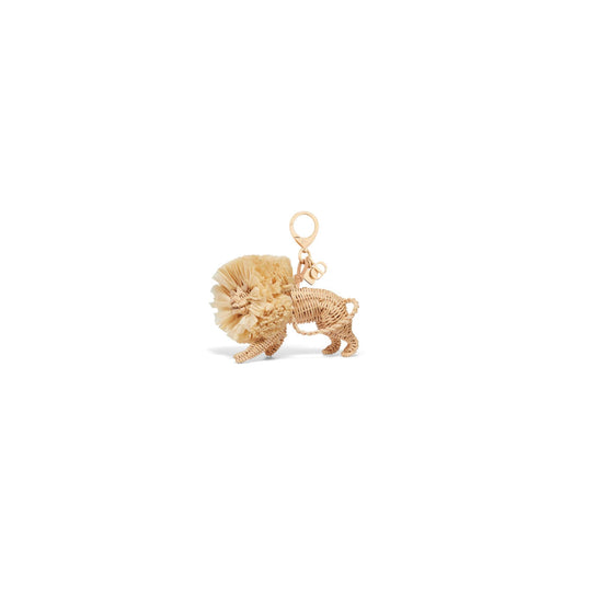V1621WOMMWD208 - Dioriviera Toile De Jouy Sauvage Lion Bag Charm - 208 Gold/Beige