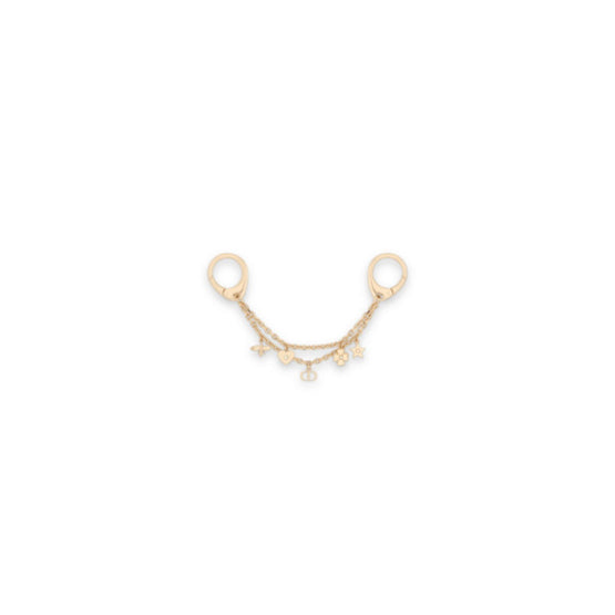 V1630WOMRSD301 - Petit Cd Lucky Charms Bag Charm - 301 Gold/White