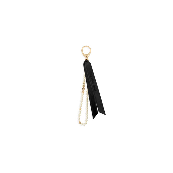 V1638WOMRSD307 - D-Dice Bag Charm - 307 Gold/Black